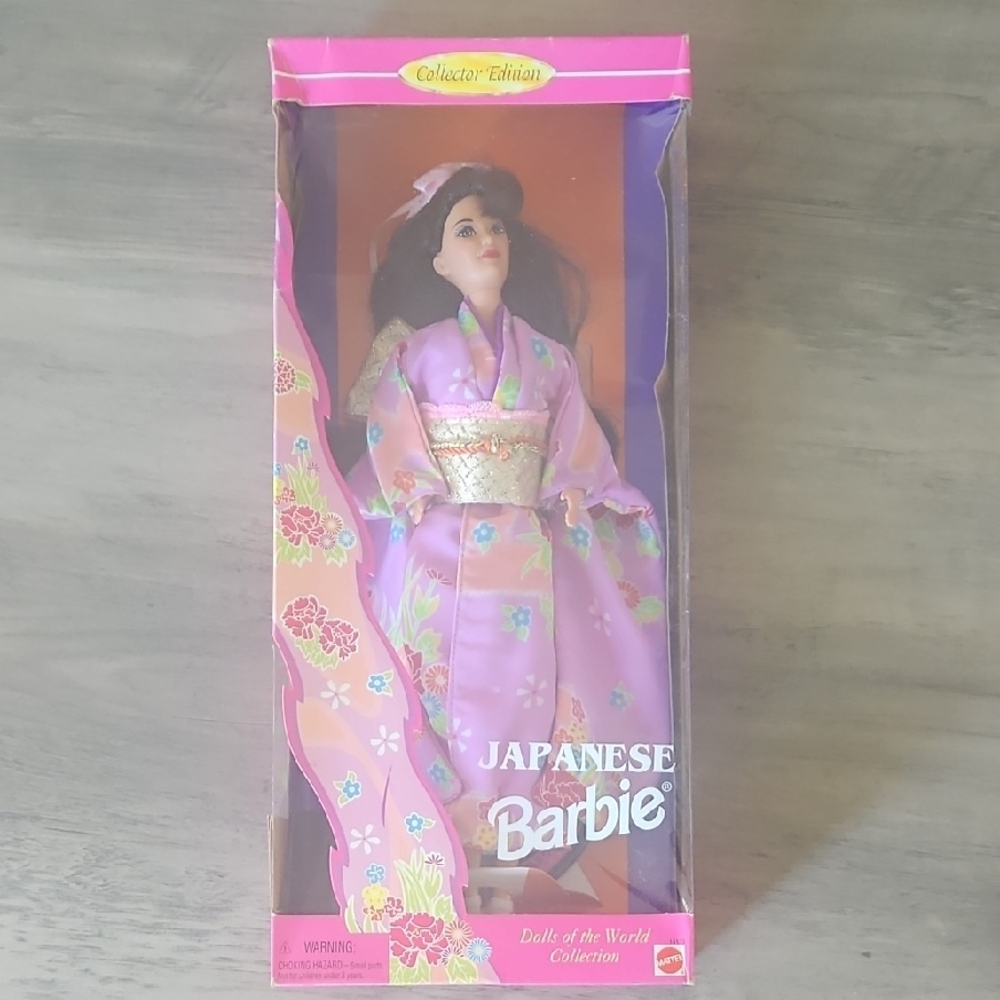 Barbie Japanese Doll in Floral Pink Kimono
